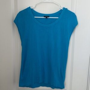 Talbots Blue Cap Sleeve Top Medium